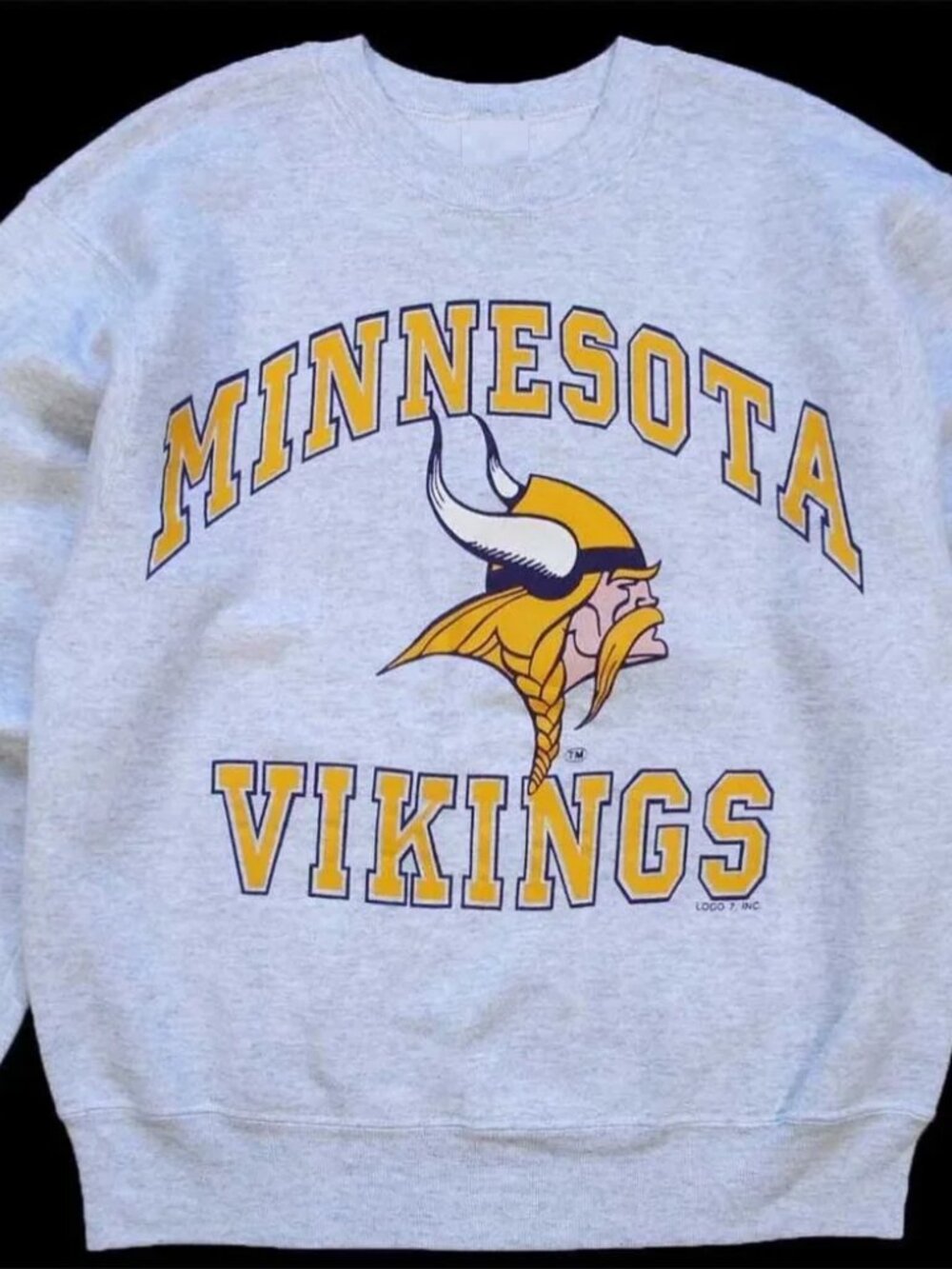 Minnesota Vikings NFL Football Team Ash Crewneck Sweatshirt 17